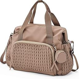 Diaper Bag Tote, Large Capacity Baby Diaper Bags for Mothers, Hospital Bag for Labor Delivery, Mommy Bags Nappy Bag with Pacifier Case and Changing Pad-image-8