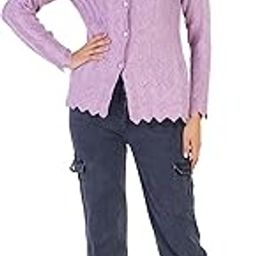 MANRA Women's Wool Round Neck Solid Cardigan with Side Pockets Stylish Winter Sweater (T3V 19)-image-75