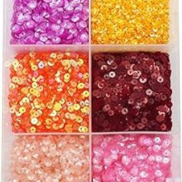 eshoppee Glass Round Shape Sequins Sitara for Jewellery Making Embroidery Material Art and Craft DIY kit, Multicolour-image-31