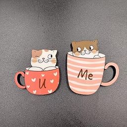 Bhai Please You&Me Wooden Fridge Magnet(Pack of 1) Valentine,Anniversary,Couple&Love Gift Valentine Couple Wedding Anniversary Gift&Decoration for Husband-Wife,Boyfriend-Girlfriend,Him-Her,Men-Women-12