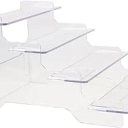 Levemolo Four-tier Plastic Display Stand for Models Detachable Ladder Shelf Organizer Figures Collectibles and Jewelry Compact Design for Easy Access and Display-image-45