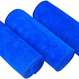 Microfiber Gym & Sports Towel Set 3-Pack - Ultra Absorbent, Quick Dry 500 GSM Weft Weave - Anti-Bacterial Workout & Yoga Towels for Travel, Fitness, Sweat, Shower (Royal Blue)-image-16