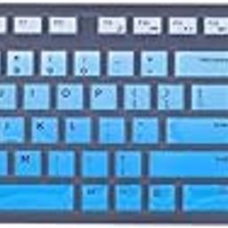 FACTOTECH Keyboard Cover Skins Compatible with Dell KM636 KB216 Wired Keyboard & Dell Optiplex 5250 3050 3240 5460 7450 7050 & Dell Inspiron AIO 3475/3670/3477 All-in one Desktop -GR Blue-18