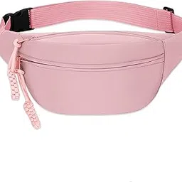 kraptick Waist Bag | Fanny Pack & Crossbody Bag for Travel, Running, Hiking & Gym | Waterproof & Lightweight Belt Bag | Adjustable Money Belt & Waist Pouch for Men & Women |(Pink)-picture-13