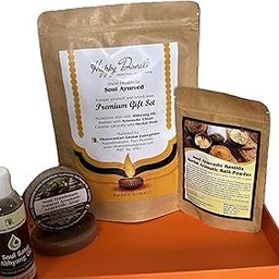 Soul Ayurvedic Diwali Kit Of Herbal Aromatic Bath Powder&Handmade Soap & Abhyang Oil| Natural Forest Herbs Ubtan Body Scrub| It Cleanses, Exfoliates & Rejuvenates The Skin-image-8