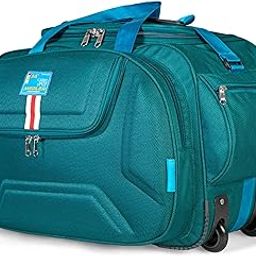 Derben Nylon 55 Litres Waterproof Strolley Duffle Bag- 2 Wheels - Luggage Bag (Turquoise), Inline_Skate_Wheel-picture-29