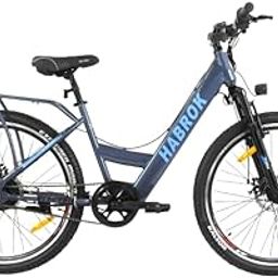HABROK Women Steel 27.5 Ladies Single Speed Electric Cycle With Dual Disc Brake/Front Suspension, 27.5 Inches-image-48