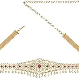 kushal's Fashion Jewellery Zircon Belt With Adjustable Chain Best for Festive Season & Special Occasion-picture-38
