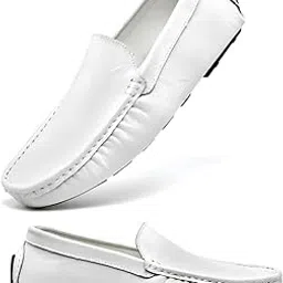 micheal feraas Premium White Leather Loafer Moccasin for Men | Formal, Casual White Loafer for Men-picture-7