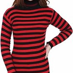 Women's & Girls Strip Super Warm Woolen Full Sleeves High Neck/Inner/Skivvy/Sweater/Pullover for Winters. Pack of 1-image-36