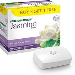 Pankajakasthuri Jasmine Soap - Soothing Aroma, Brightening Effects | Goodness of Nalpamaradi Oil | Coconut Oil - Buy 3 Get 1 Free-50