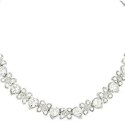 Princess Style AD Crystals/Stones Necklace with Earrings Jewellery Set for Women/Girls - Wedding Jewelry/Party & Festival Accessories-image-12