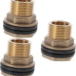NAMOARLY 3pcs Brass Hose Fitting Connector for Garden Threaded Tank Connector Gaskets Leak Design Brass Construction for Watering Outdoor Use-image-43