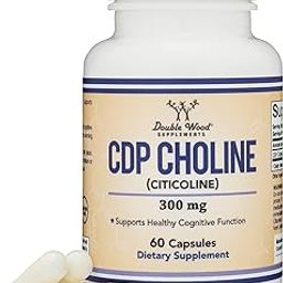 Gujisa CDP Choline (Citicoline) Supplement, Pharmaceutical Grade, (60 Capsules 300mg)-image-4