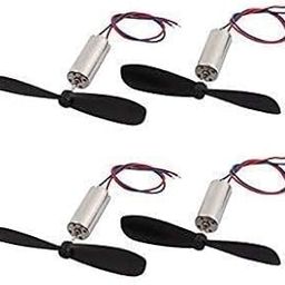 SP Electron DC 3.7V 716 7x16mm Micro Coreless Motor with Propeller High-Speed Mini Drones (4 Motors + 4 Propellers), Metal (Multicolour Propeller)-29