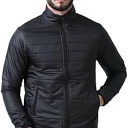 Quilted Puffer Bomber Men's Jacket - Light Weight, Biker Jacket, Stylish Outerwear Jacket-image-92