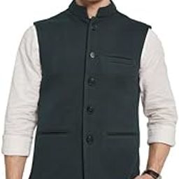 Cotton Linen Full Button Closure Nehru Jacket-picture-26