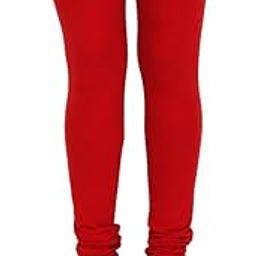 Womens Cotton Leggings Green Full Length Regular Fit Size-L red-image-26