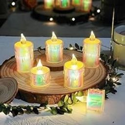 Generic Battery Operated Flameless and Smokeless Decorative LED Lights for Home, Christmas, Diwali, Birthdays & Festive Decoration (Rainbow Tealight Candle, 6.5 cm)-58
