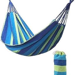 Garden Cotton Hammock Comfortable Fabric Hammock with Tree Straps for Hanging Up to 450lbs Portable Perfect for Camping Outdoor/Indoor Patio Backyard-image-4