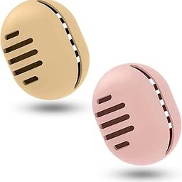 Beauty Blender Sponge Holder Silicone Double Sided Breathable Shatterproof Makeup Sponge Holder Potable Travel Case | Pack of 2 |Khaki & Pink|-picture-20