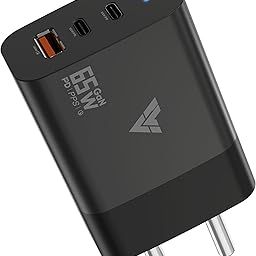 DR VAKU® 65W Charger Type C Fast Adapter with Multi Port Dual PD Charging GaN Technology for Laptop,iPhone 16/16 Plus/16 Pro/16 Pro Max,iPhone 15/14/13/12 Series, Samsung and Android Devices-Black-5
