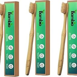 BAMBIO Bamboo Toothbrush | Eco-Friendly Wooden Handle | Biodegradable, BPA-Free Bristles | Natural Compostable Oral Care for Adults | Sustainable & Stylish Toothbrush, PACK OF 3-image-19