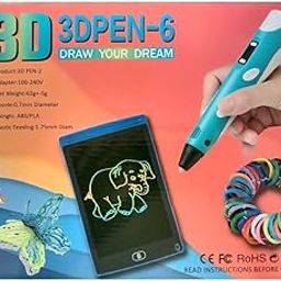 Melt3D 3D Printing Pen Complete Set, Eco Plastic Refill 3dPEN-6-1 Set with Stencils, Best Toys Gift for Childrens Boys & Girls, Early Age Mind Development Learning Kid Playset NFT Print Pencil-13
