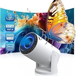 Wireless Mini Projector with WIFI 6 & 5G, 4K 1080P Compatible with 180° Rotatable Portable Projector.17-130 Inch Screen Video Projector.Compatible with Smartphone, Laptop-image-44