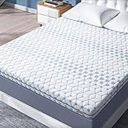 Loom & Needles Gel Memory Foam Mattress Topper | Multi Zoned 500 GSM Soft King Size Quilted Padding with Elastic Strap & Breathable Cover | Body Contouring Orthopedic Back Support, 72x72x2 Inches-12