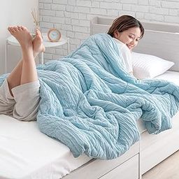 Tansu no Gen Comforter, Washable, Single, Chill, Rayon, Oeko-Tex Certified, Blanket, For Summer, Blue, 61140553 (87283)-12