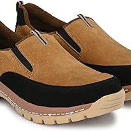 TAN/Black Suede Leather Safety Shoes for MenADR1003 (Size 6 to 11)-image-23