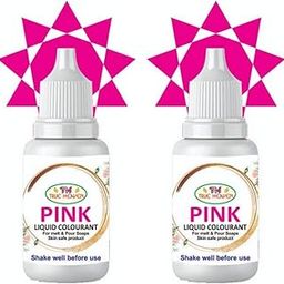 TRUE HEAVEN ® DIY Liquid Soap Making Colours Pink (Essential Collection) for Melt & Pour Process Set of 2 (15ml+15ml=30ml)-image-88