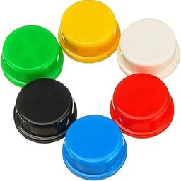 SHOKITECH Tactile Push Button Switch Caps Multicolour (Yellow, Black, White, Green, Red, Blue) 6 Caps-4