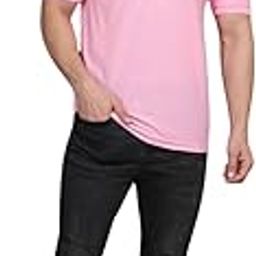 Pure Cotton Solid Mens Polo Neck Half Sleeve T-Shirt-image-16