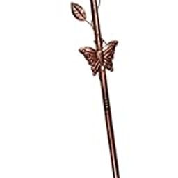Bird Bath Bowl Easy to Clean Decorative Birdbath for Backyard Outdoors Patio Red Bronze Butterfly-image-42