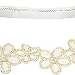 SYGA Baby Girl's Flower Headband Soft & Stretchable Cotton Hairband for Infants, Toddlers, Little Princesses (0-3 Years Gold-06)-image-4