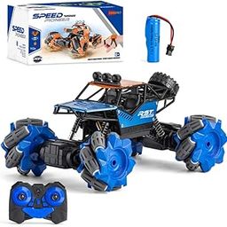 HAVEN HUB Remote Control Monster Truck, 4x4 Off-Road Rock Crawler, RC Car with Controller, rc Stunt Monster Truck Remote Control Monster Truck, 360° Drift RC Car with, Rechargeable Battery, (Green)-image-3