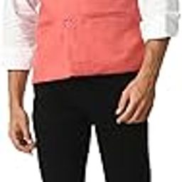 Men Solid Cotton Blended Nehru Jacket/Modi Waistcoat (Carrot,Single)-image-50