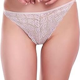 LACEHUT Women's Polycotton Thong Net Panty Floral Printed Lace Panty (Free Size -Fits to S, M, L)-image-76