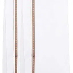 ramraj cotton Ramraj Pack of 2 Men Cotton Solid Fancy Jari Border Single Dhoti-picture-6