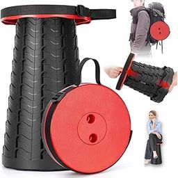 Drumstone (Special 5 Years Warranty Portable Folding Stool |Adjustable Telescoping Stool for Camping Hiking Travel BBQ Fishing Garden|Retractable & Lightweight with Load Capacity 400lbs-Multicolor-picture-11