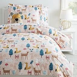 LORETO - A QUALITY LINEN BRAND 100% Cotton Bedsheet for Double Bed, 1 Double Bedsheet with 2 Pillow Covers | 144 TC Queen Size Double Bedsheet Cotton, Peach Baby Animals-picture-32
