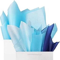 ECO SARRAS BLUE [SHADES] MULTI-PURPOSE WRAPPING PAPER | 20x26 Inches | USES GIFT WRAPPING, GIFT HAMPERS, CRAFTS & DIY PROJECTS, FLOWER MAKING, SHIPPING CLOTHES ETC [ASSORTED] (Pack of 30 SHEETS)-image-97