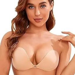Women's & Girl's Strapless Push Up Wire Free Stick On Invisible Bra (Free-Size) (in, Cup Band, Free Size, 30 Go, B, 40, Regular, Adhesive Sticky Bra-Beige)-image-55