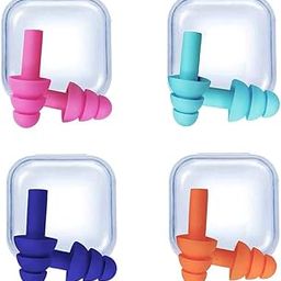Multipurpose Silicone Ear Plugs for Sleeping, Meditation, Swimming,Earplugs for Sleeping Noise Cancelling, Reusable EarPlugs Super Soft, Silicone Earplug for Snoring,Concerts,Work,Noisy Places(4 Pair)-9