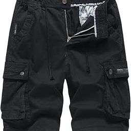 Imported Expandable Elastic Waist Outwear Cargo Shorts with Multi Pockets for Men Cotton Casual-picture-45