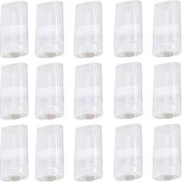 Hunky Dory 12pcs 15ml Empty Clear Plastic Deodorant Containers Lip Balm Tubes for Lipstick, Crayon,chapstick,homemade Lip Balm, Beauty use-15