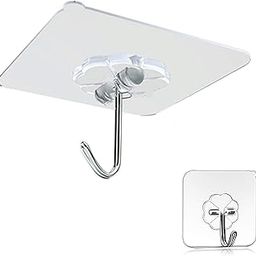 Self Adhesive Hooks Hangers - Transparent Wall Hooks |Heavy Duty 13 lb Sticky Wall Hangers |Kitchen, Livingroom, Bedroom Student Dormitory Wall & Ceiling Hanger | Waterproof and Oilproof-image-7