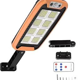 LIGHTSKART Solar LED Street Light/Lamp 20Watt All in One Automatic Motion Sensor with Remote Control and Mounting Bracket, IP65 Waterproof for Home Outdoor Use (20W-Orange)-picture-21